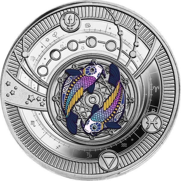 Pièce de monnaie en Argent 500 Francs g 10 Millésime 2025 Zodiac Signs 2025 PISCES