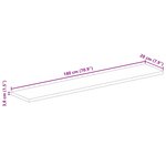 vidaXL Dessus de table 180x20x3 8cm rectangulaire bois massif manguier