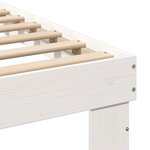 vidaXL Cadre de lit avec tiroir Blanc Pin massif et pin massif