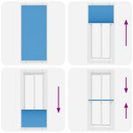 vidaXL Store plissé bleu 90x200 cm largeur du tissu 89 4 cm polyester