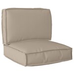 vidaXL Set de coussins de palette 2 Pièces Taupe 60 x 60 x 12 cm