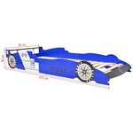 vidaXL Lit voiture de course pour enfants 90 x 200 cm Bleu