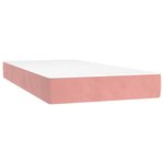 vidaXL Sommier à lattes de lit avec matelas Rose 90x190 cm Velours
