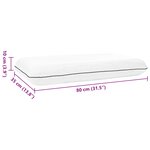 vidaXL Coussin de sommeil Uni Blanc 80 x 35 x 10 cm