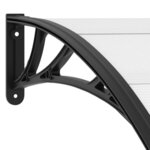vidaXL Auvent de porte Noir et transparent 240x80 cm PC
