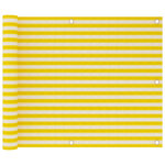 vidaXL Écran de balcon Jaune et blanc 75x300 cm PEHD