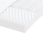 vidaXL Matelas en mousse blanc 90x210 cm 7 zones dureté 20 ILD