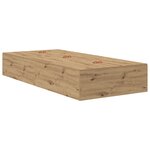 vidaXL Lit en chêne avec rangement 75x190 cm