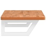 vidaXL Étagère de vasque murale acier et bois massif de hêtre