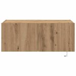 vidaXL Meuble TV mural Montage mural chêne artisanal 80 x 35 x 31 cm