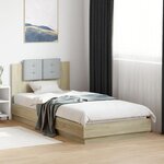 vidaXL Cadre de lit sans matelas chêne sonoma 90x200 cm