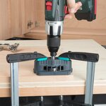 wolfcraft Guide de perçage mobile pour foreuse et perceuse à cylindre