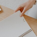 Carnet spirales et lignes - Les hirondelles en vol - Bleu