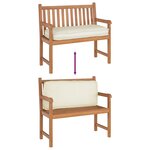 vidaXL Coussin Crème 120 x 50 x 12 cm Tissu Oxford