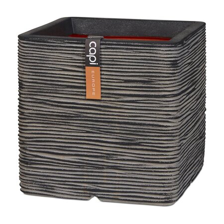Bac rib top qualité int/ext. Cube 40x40x40 cm anthracite - dimhaut: h 40 cm - couleur: gris anthracite