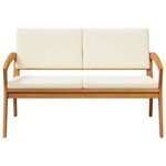 vidaXL Banc de jardin avec coussin Marron Bois d'acacia massif