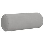 vidaXL Coussins d'accent 2 Pièces Gris clair Ø 15 x 40 cm