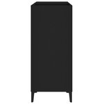 vidaXL Armoire à disques noir 84 5x38x89 cm bois d'ingénierie