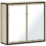 vidaXL Armoire à miroir de salle de bain chêne sonoma bois ingénierie