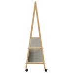 vidaXL Porte-vêtements et étagères roulettes 132x45 5x155 5cm bambou