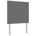 vidaXL Lit ressorts avec matelas & lumière LED gris 90x200 cm tissu côtelé