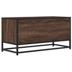 vidaXL Meuble TV chêne marron 80x34 5x40 cm bois d'ingénierie et métal