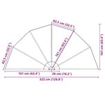 vidaXL Auvent latéral pliable de terrasse Gris 160 cm