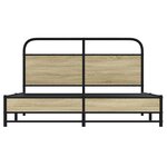 vidaXL Cadre de lit sans matelas 150x200 cm chêne sonoma