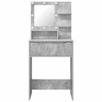 vidaXL Tables de maquillage pour chambre Gris béton 80 x 39 6 x 135 cm