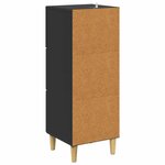 vidaXL Armoire à tiroirs Noir 33 x 34 5 x 90 cm Bois d'ingénierie