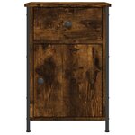 vidaXL Table de chevet chêne fumé 40x42x60 cm bois d'ingénierie