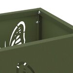 vidaXL Porte-parapluie Olive 15 5 x 15 5 x 49 cm Métal