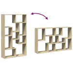 vidaXL Bibliothèque chêne sonoma 72x20x120 5 cm bois d'ingénierie