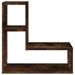 vidaXL Étagères murales 2 Pièces Chêne fumé 50x15x50 cm Bois d'ingénierie