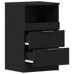 vidaXL Tables de chevet 2 Pièces Chêne noir 40x35x65 cm Bois d'ingénierie