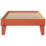 vidaXL Cadre de lit sans matelas cire marron 90x200 cm bois pin massif
