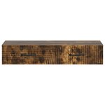 vidaXL Table d'appoint murale 87 5 x 34 5 x 17 cm Bois d'ingénierie