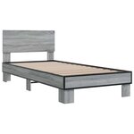 vidaXL Cadre de lit avec tête de lit Sonoma gris 80 x 200 cm