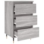 vidaXL Tables de chevet 2 Pièces sonoma gris 40x35x69 cm bois ingénierie