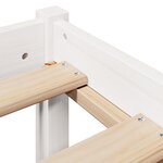 vidaXL Cadre de lit sans matelas blanc 160x200 cm bois de pin massif