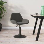 Vidaxl chaise pivotante de salle à manger gris foncé velours