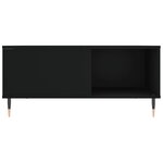 vidaXL Table basse noir 80x80x36 5 cm bois d'ingénierie