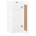 vidaXL Armoire murale blanc brillant 34 5x34x90 cm bois d'ingénierie