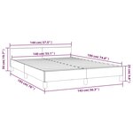 vidaXL Cadre de lit avec tête de lit Marron 140x190 cm Similicuir
