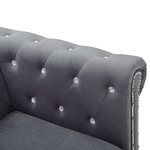 Vidaxl canapé à 2 places revêtement en velours 146x75x72 cm gris