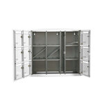 Bloc collectif Leabox 3x3  grade 3  simple face  intérieur  fixation murale  blanc neige ral 9016 finition brillante