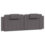 vidaXL Cadre de lit avec lumières LED gris 160x200 cm similicuir
