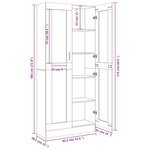 vidaXL Armoire à vitrine Chêne fumé 82 5x30 5x185 cm Bois ingénierie