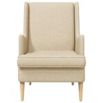 vidaXL Fauteuil Crème Tissu