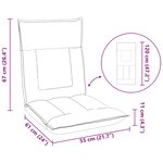 vidaXL Fauteuil de sol ajustable Gris clair Tissu